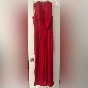 Issue New York Wide Leg Sleeveless Jumpsuit Red SIze Small